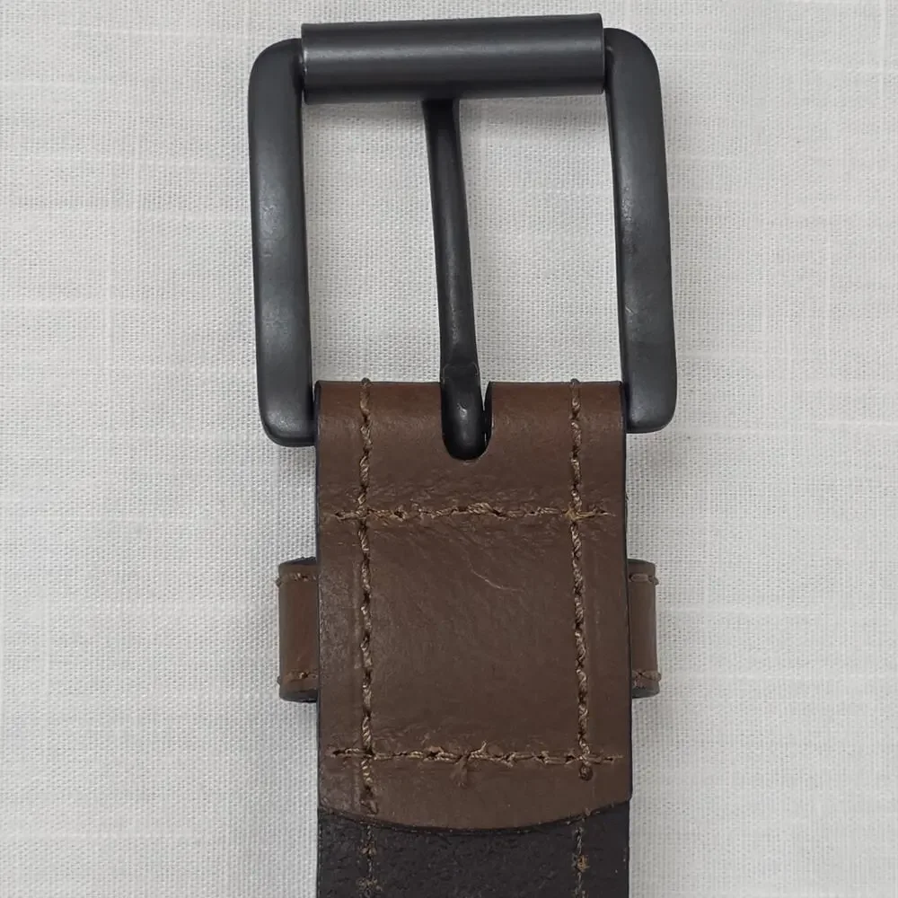 Dickies Genuine Leather Belt Brown Matte Black Buckle Size 42 Men's New